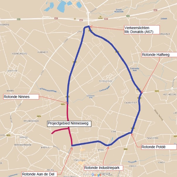 Omleiding Ninnesweg en Nobisstraat