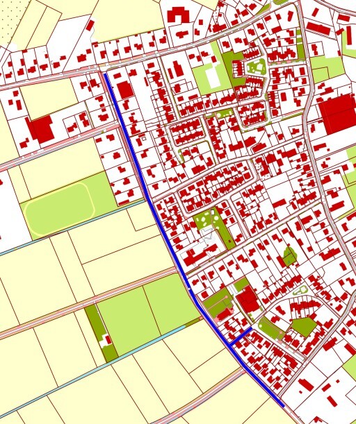 Tekening Jacobusstraat in Egchel