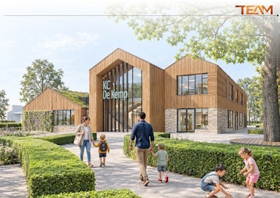 Gevelimpressie voorzijde KC De Kemp Egchel