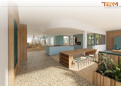 Impressie interieurontwerp ingang KC De Kemp Egchel