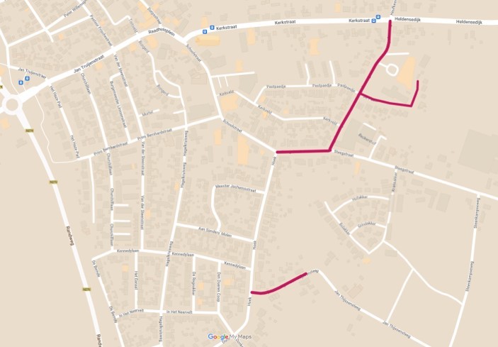 Kapelkesweg en de Paast. De Steegstraat en Jan Thijssensteeg zijn al klaar.